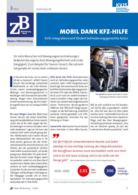ZB Baden-Württemberg Behinderung & Beruf, Heft 3, (August 2021)