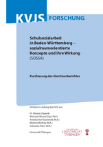 Kurzfassung: Schulsozialarbeit in Baden-Württemberg – sozialraumorientierte Konzepte und ihre Wirkung, (Oktober 2018)