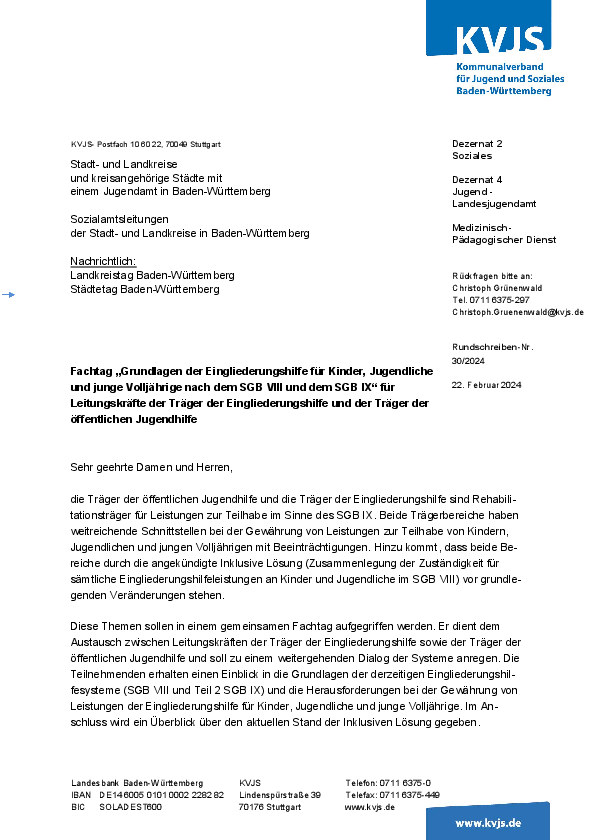 Rundschreiben 30-2024