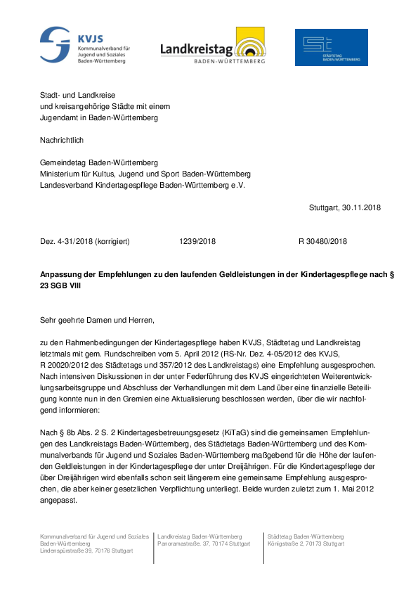 Rundschreiben 31-2018