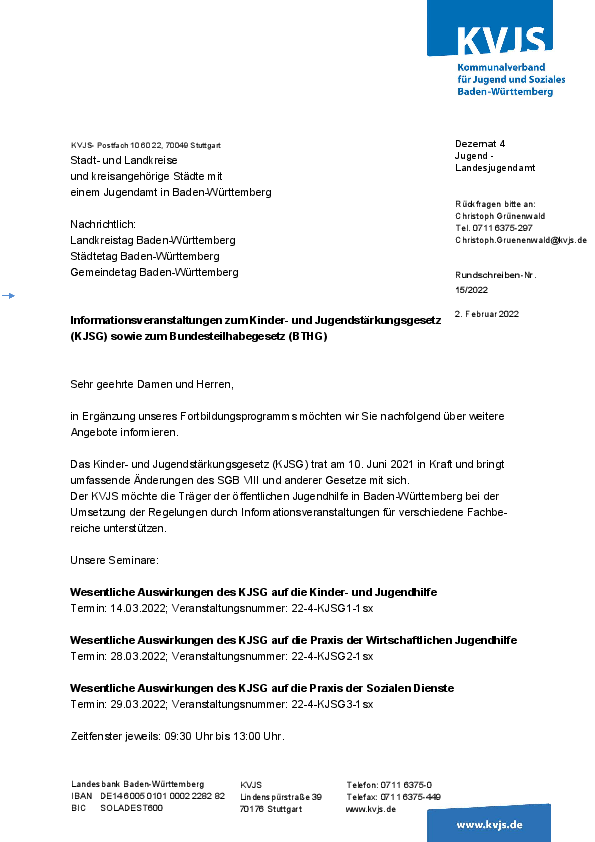 Rundschreiben 15-2022