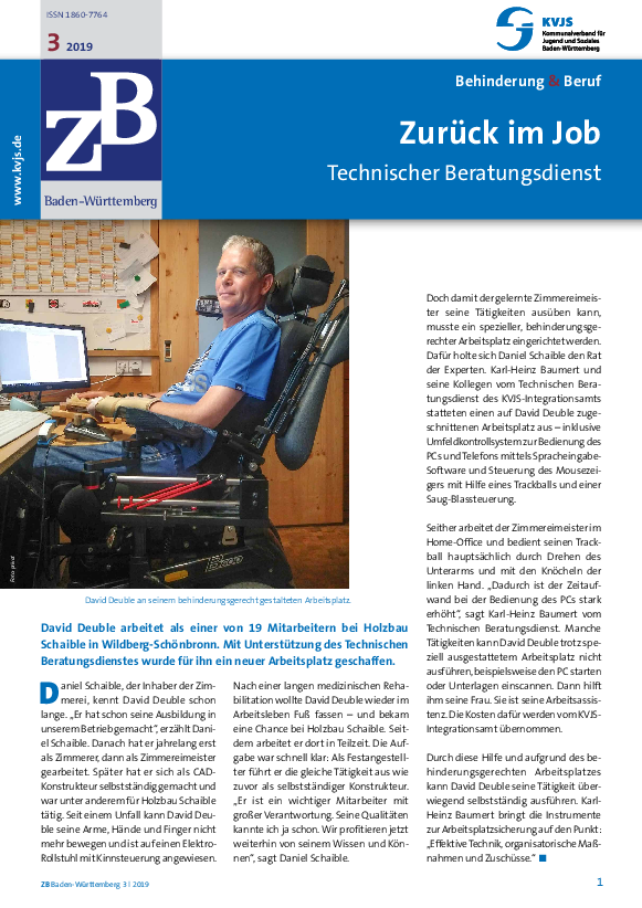 ZB Baden-Württemberg Behinderung & Beruf, Heft 3, (September 2019)