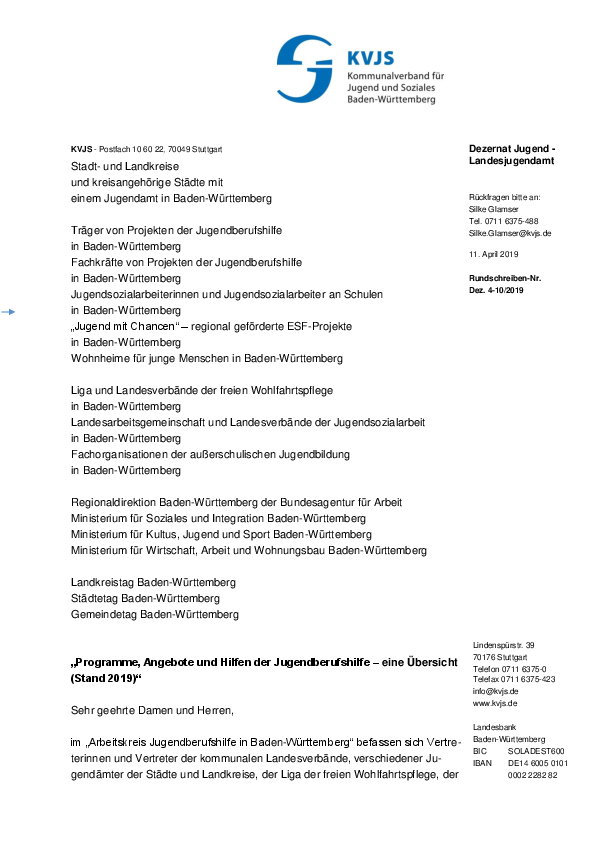 Rundschreiben 10-2019