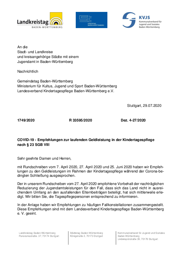 Rundschreiben 27-2020