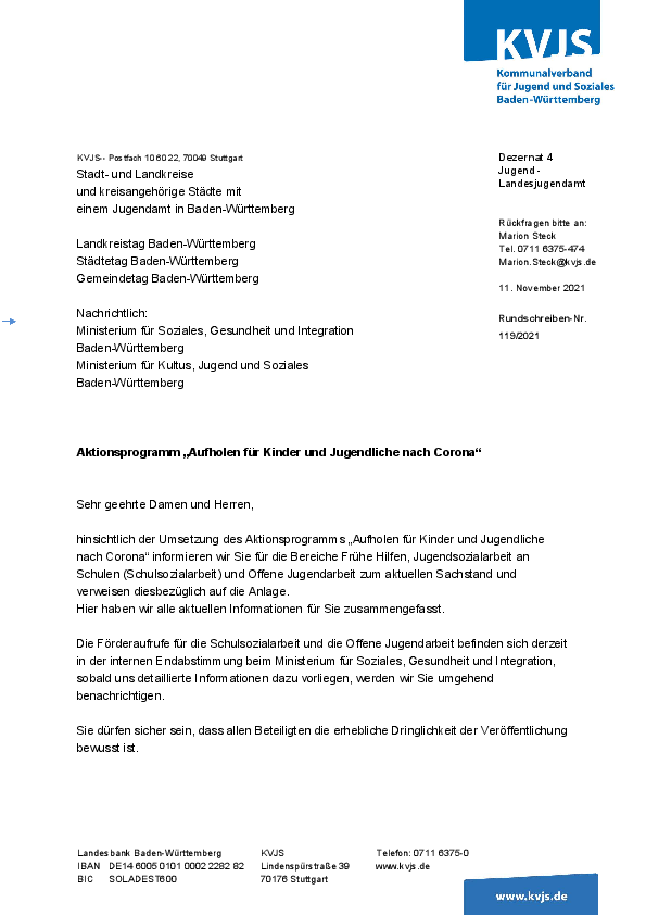 Rundschreiben 119-2021
