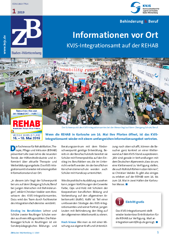 ZB Baden-Württemberg Behinderung & Beruf, Heft 1, (Februar 2019)