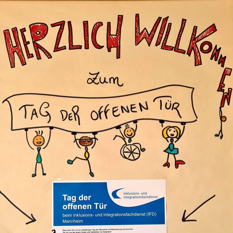 Plakat zum Tag der offenen Tür der Inklusions- und Integrationsfachdienste