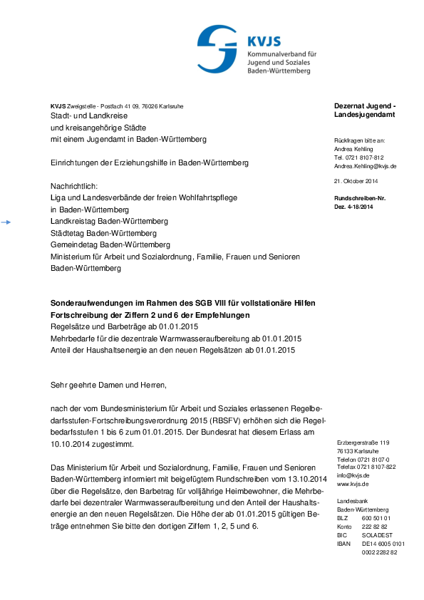 Rundschreiben 18-2014