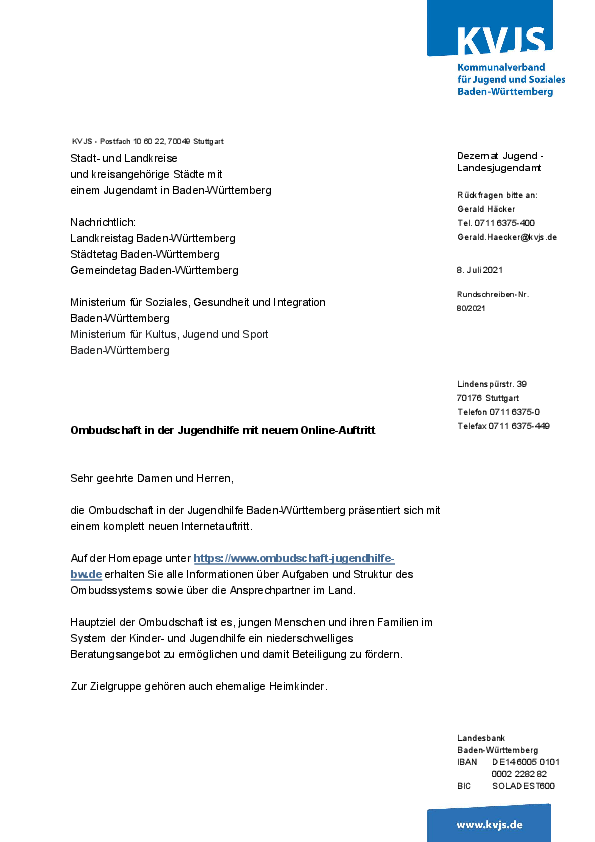 Rundschreiben 80-2021