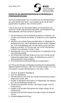 Kriterien für eine Ausnahmegenehmigung zur Überbelegung in Kindertageseinrichtungen (Oktober 2018)