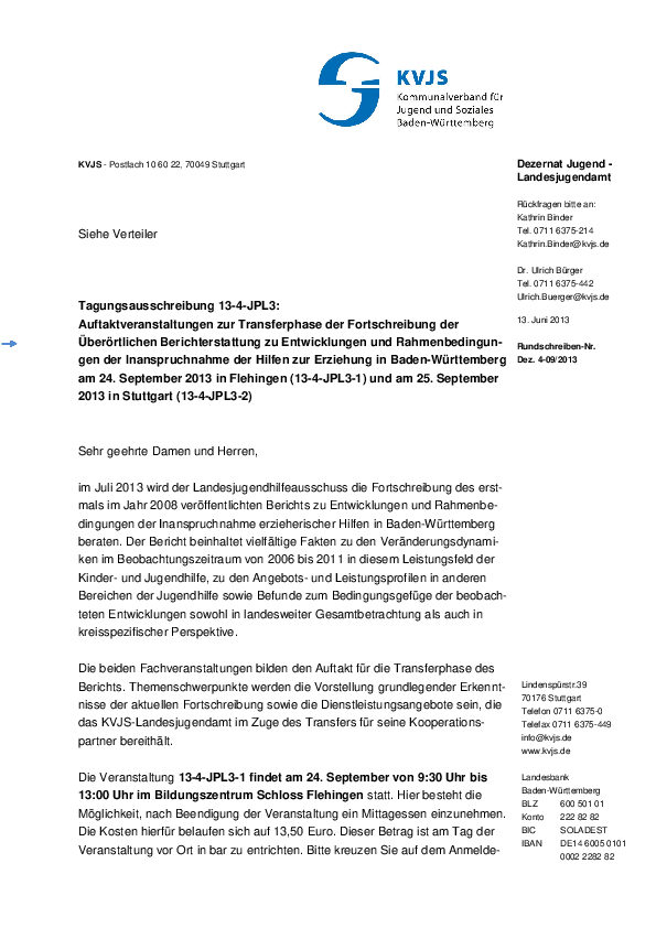 Rundschreiben 09-2013