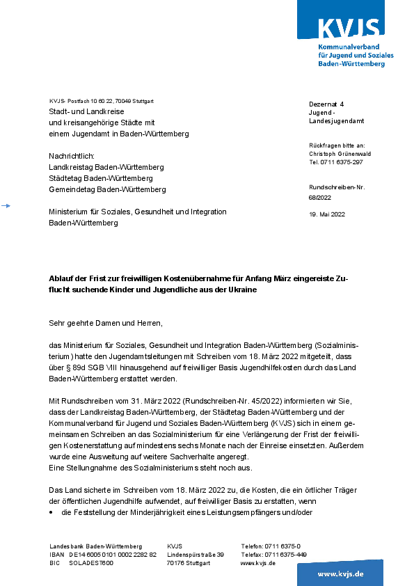 Rundschreiben 68-2022