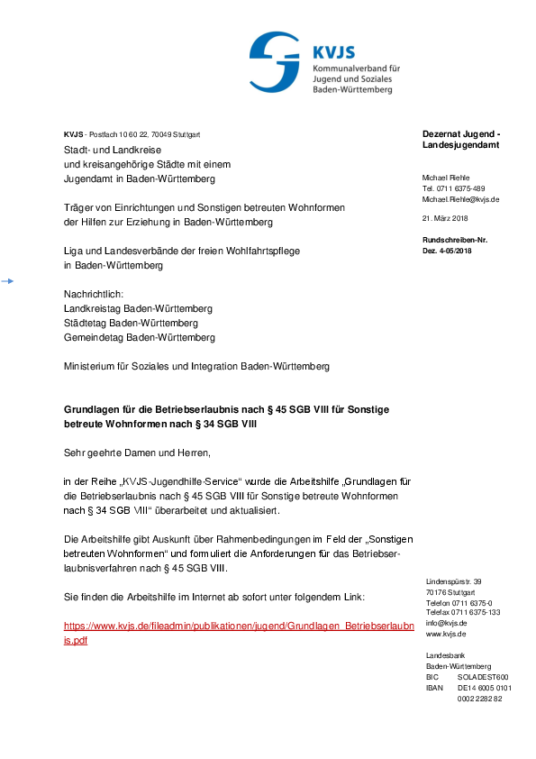 Rundschreiben 05-2018