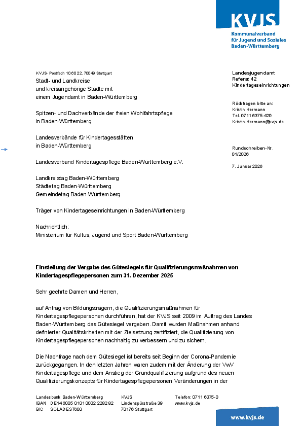 Rundschreiben 1-2026