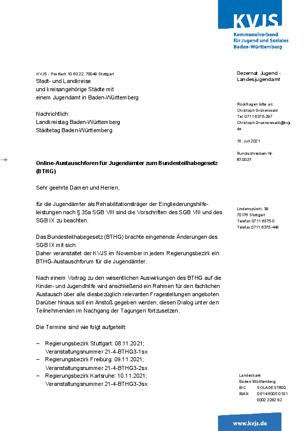 Rundschreiben 87-2021