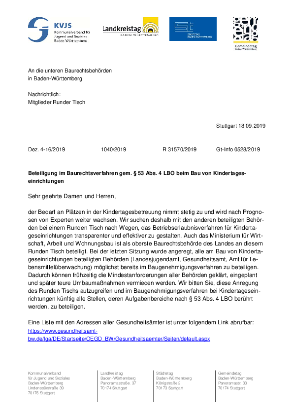 Rundschreiben 16-2019