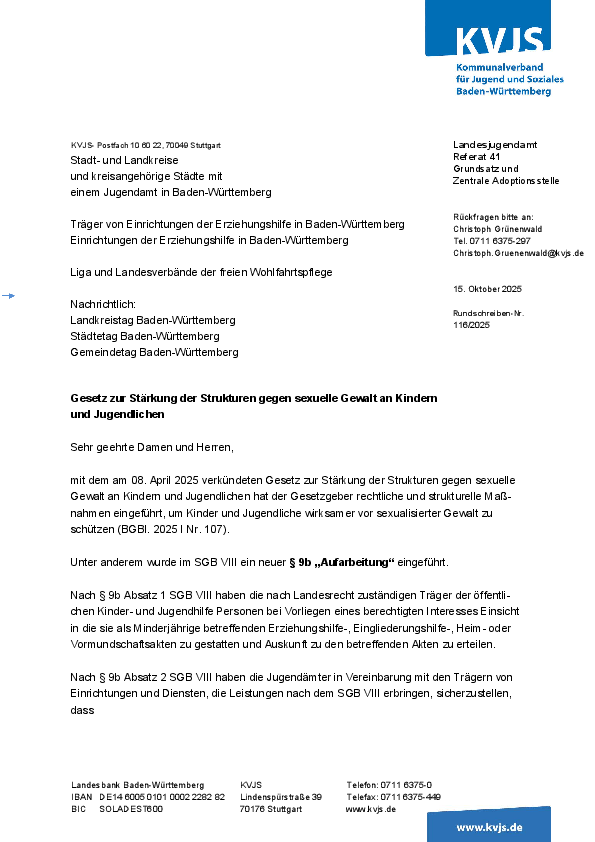 Rundschreiben 116-2025