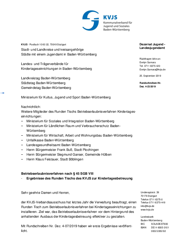 Rundschreiben 23-2019
