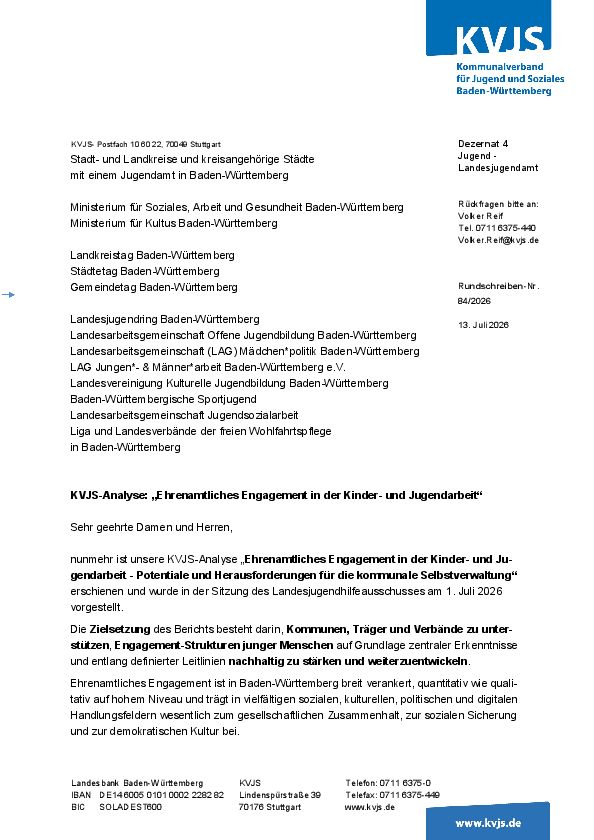 Rundschreiben 84-2026