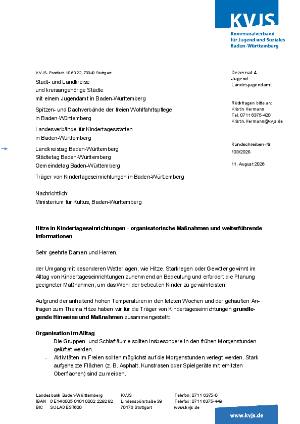 Rundschreiben 103-2026