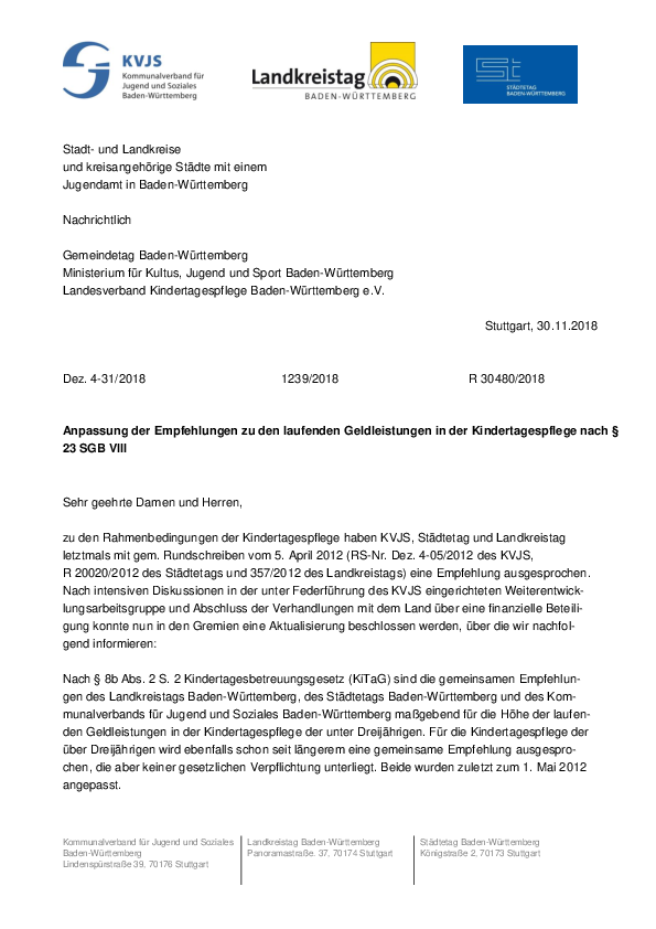 Rundschreiben 31-2018