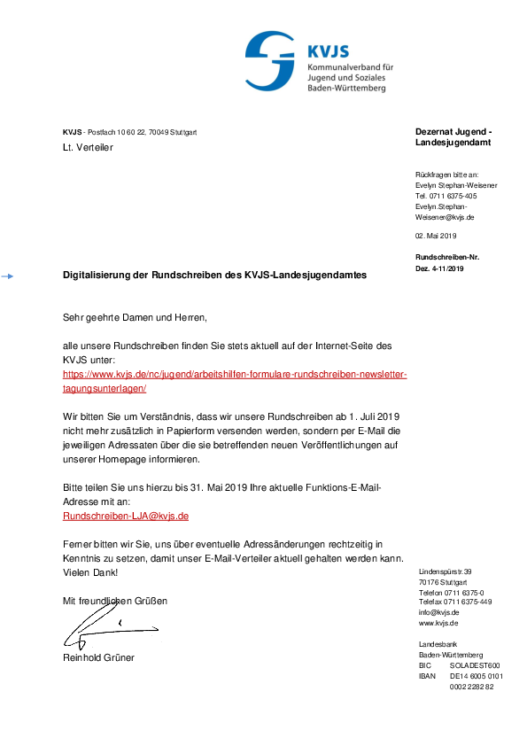 Rundschreiben 11-2019