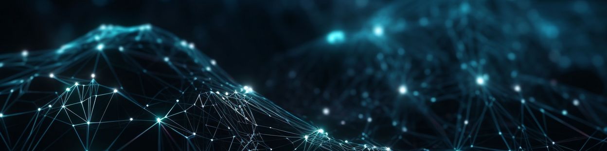 Glowing molecular structure in futuristic galaxy backdrop generated by AI