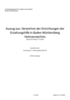 Verzeichnis der Einrichtungen der Erziehungshilfe in Baden-W&uuml;rttemberg 2024