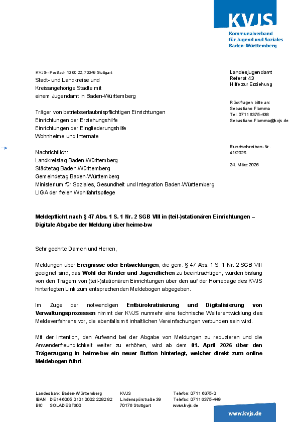 Rundschreiben 41-2026