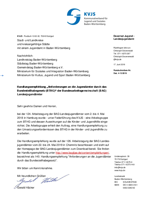 Rundschreiben 13-2019