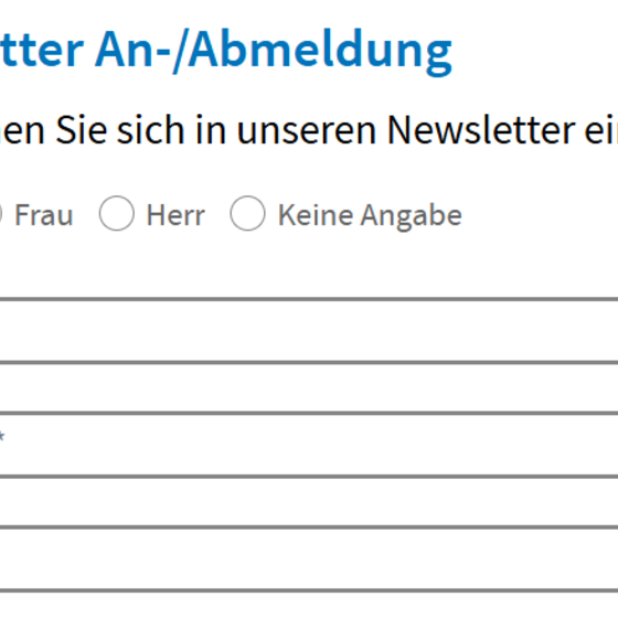 Anmeldfenster für Fortbildungsnewsletter