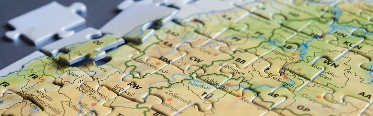 Landkarten-Puzzle