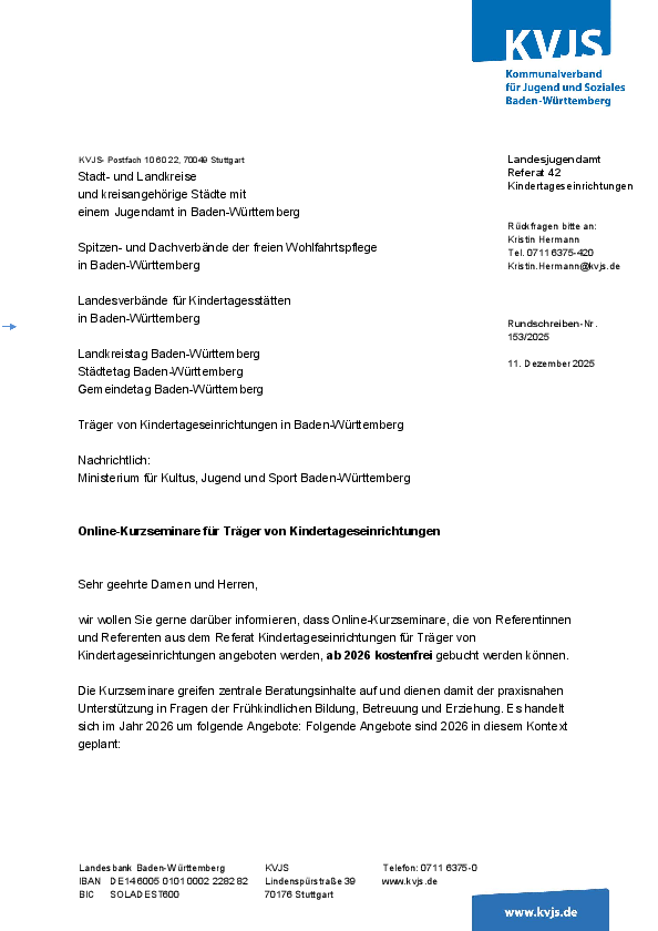 Rundschreiben 153-2025 