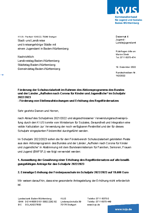 Rundschreiben 142-2022