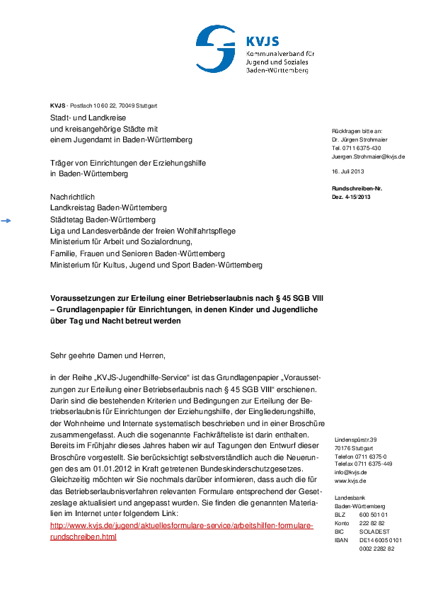 Rundschreiben 15-2013