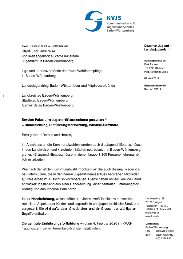 Rundschreiben 12-2019