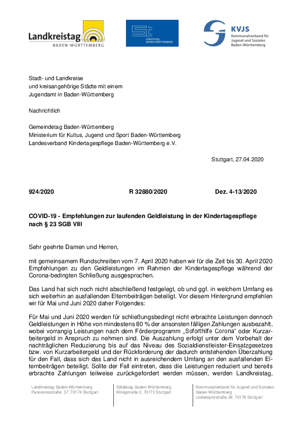 Rundschreiben 13-2020
