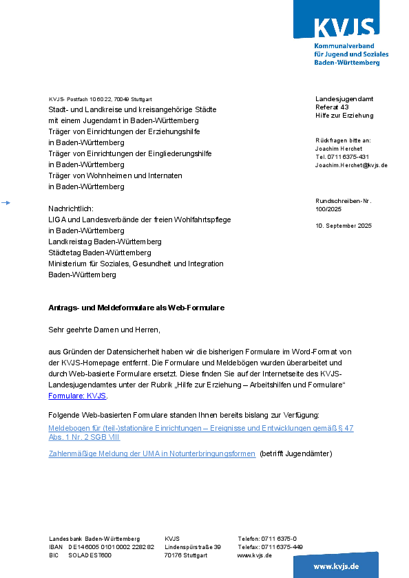 Rundschreiben 100-2025