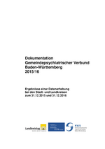Dokumentation Gemeindepsychiatrischer Verbund Baden-Württemberg 2015/16, (Januar 2018)