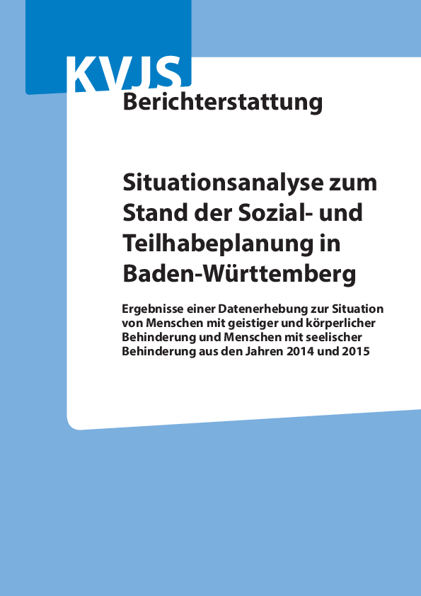 Situationsanalyse zum Stand der Sozial- und Teilhabeplanung in Baden-Württemberg, 2017