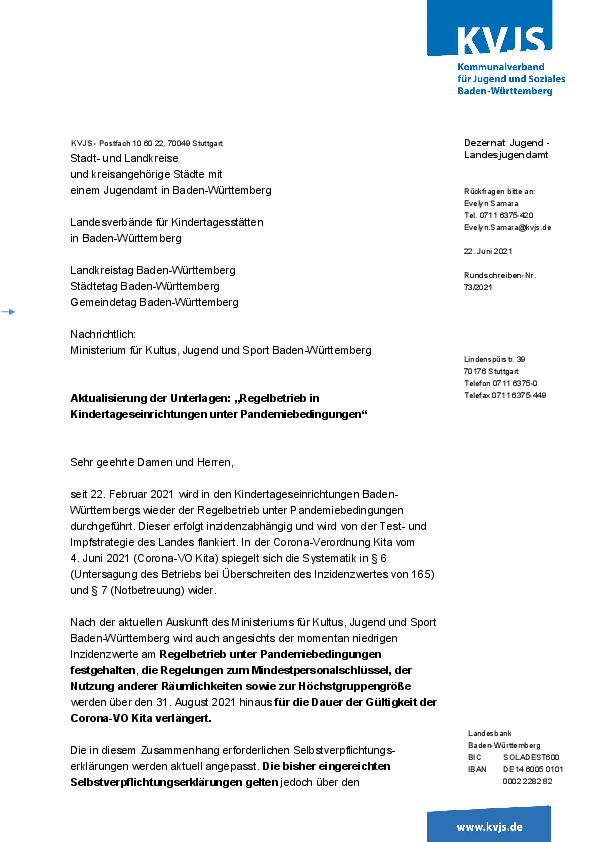 Rundschreiben 73-2021