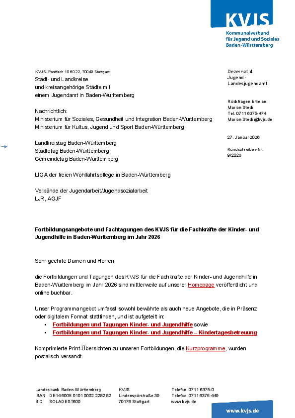 Rundschreiben 9-2026