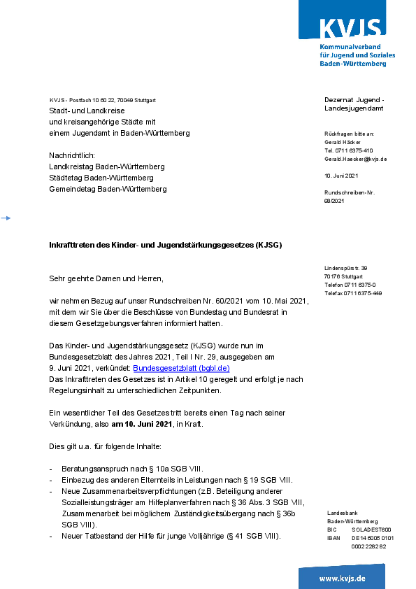 Rundschreiben 68-2021