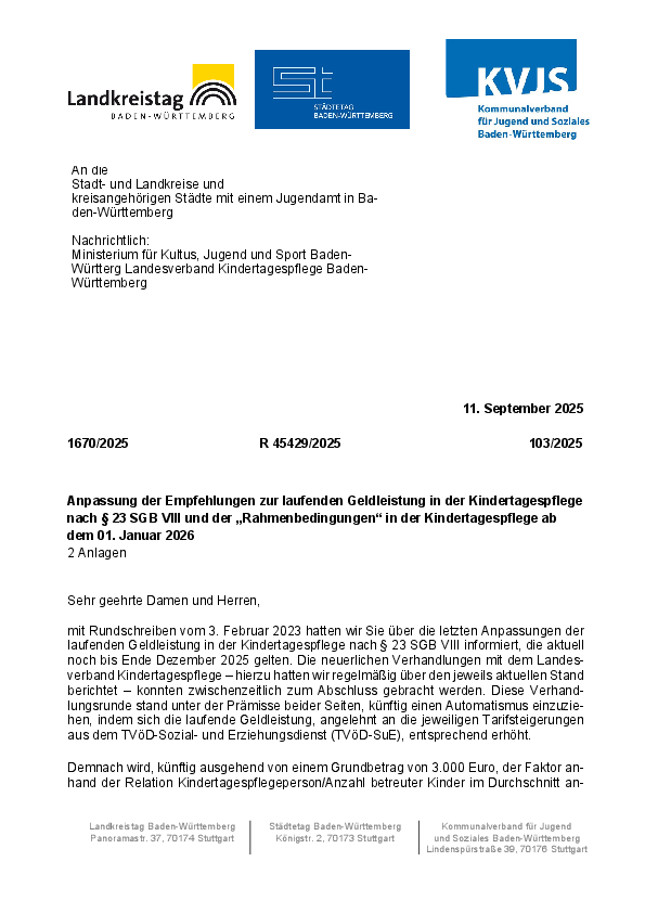 Rundschreiben 103-2025