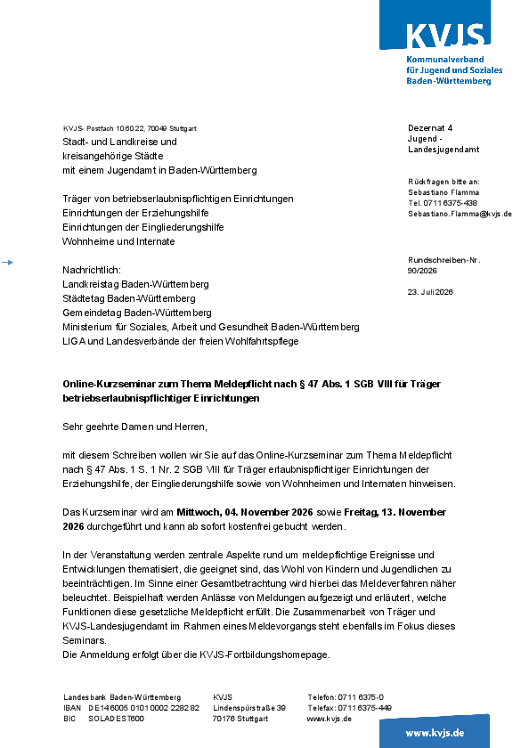 Rundschreiben 90-2026