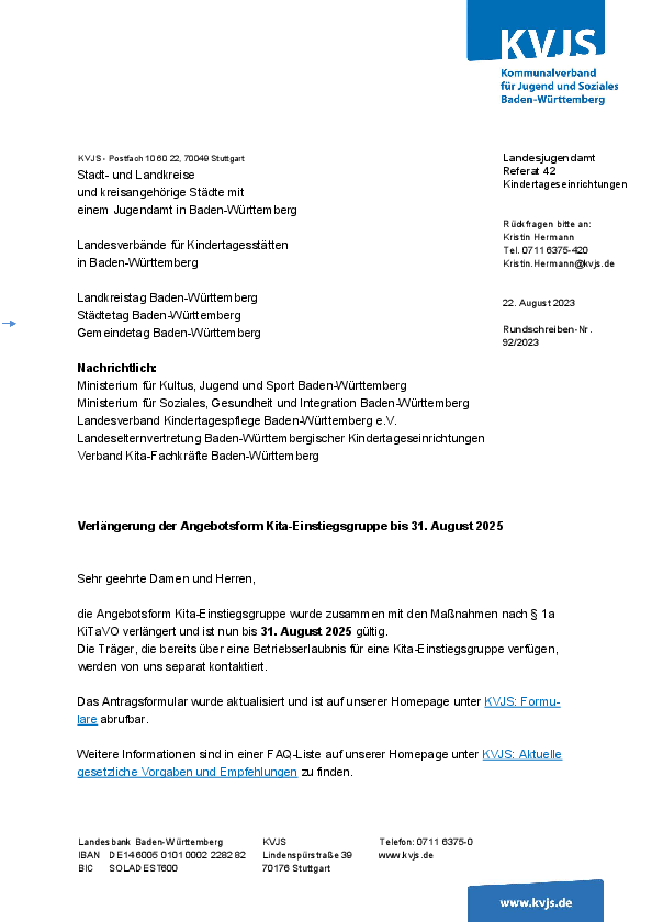 Rundschreiben 92-2023