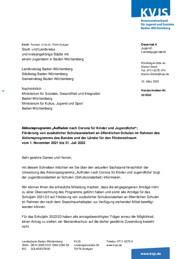 Rundschreiben 32-2022