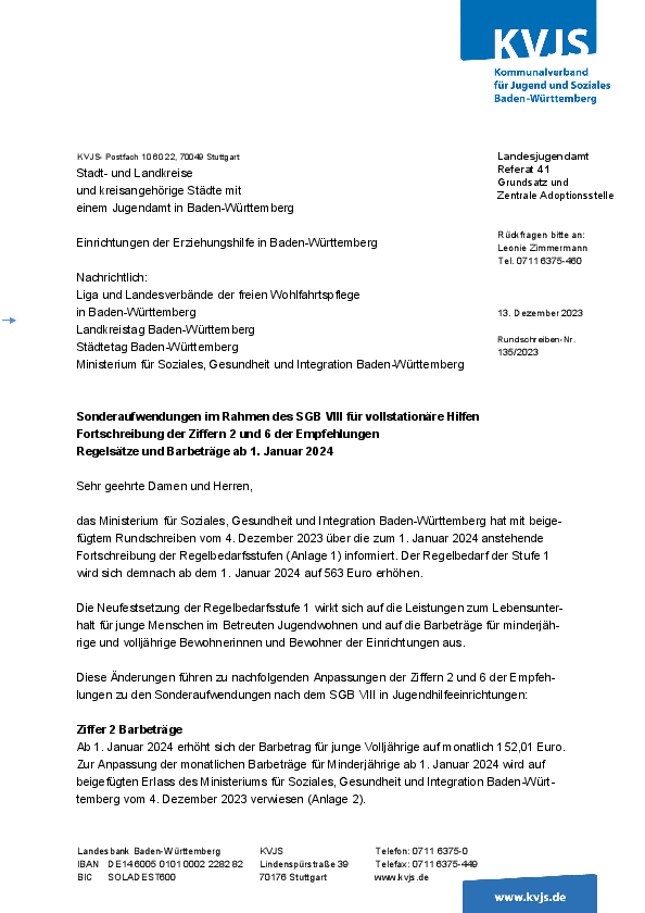 Rundschreiben 135-2023