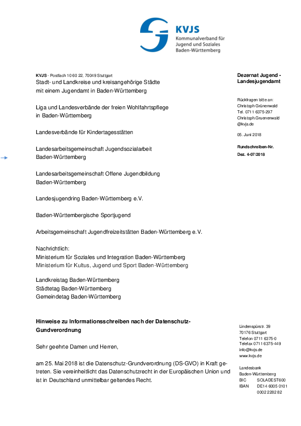 Rundschreiben 07-2018
