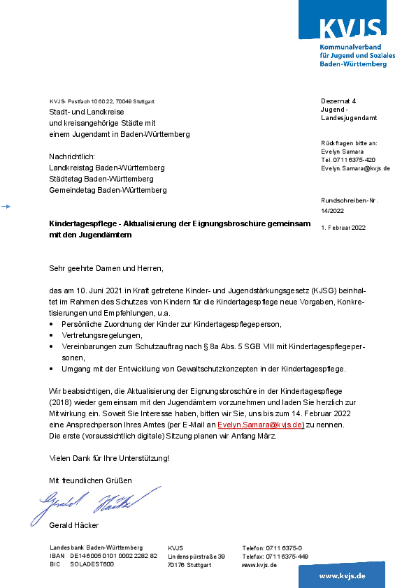 Rundschreiben 14-2022